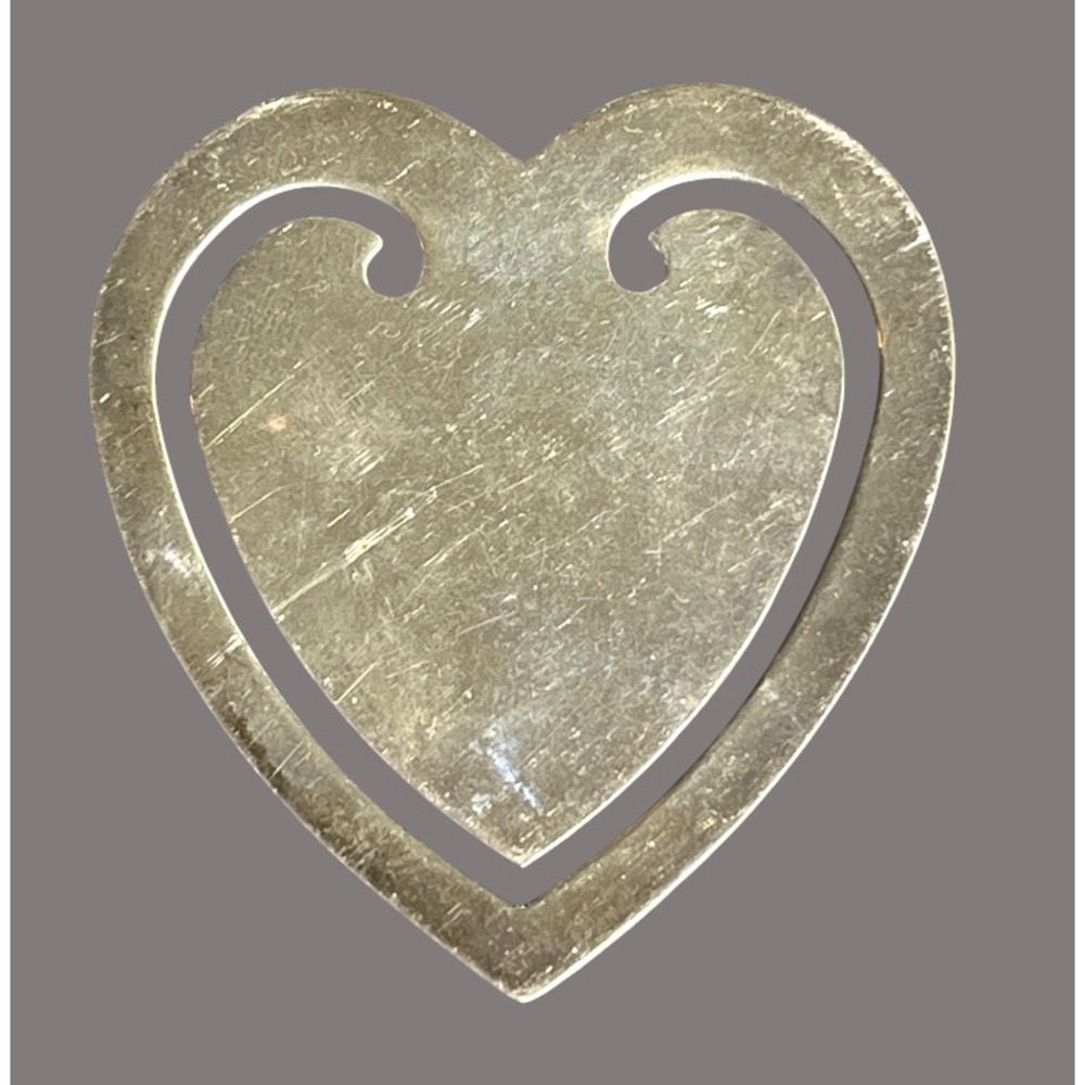 VTG Tiffany & Co. Sterling Silver HEART SHAPED BOOKMARK Book Mark Paper Clip